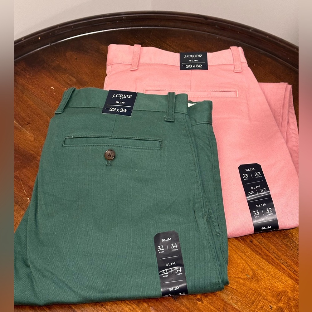 Green J.crew Factory Chino